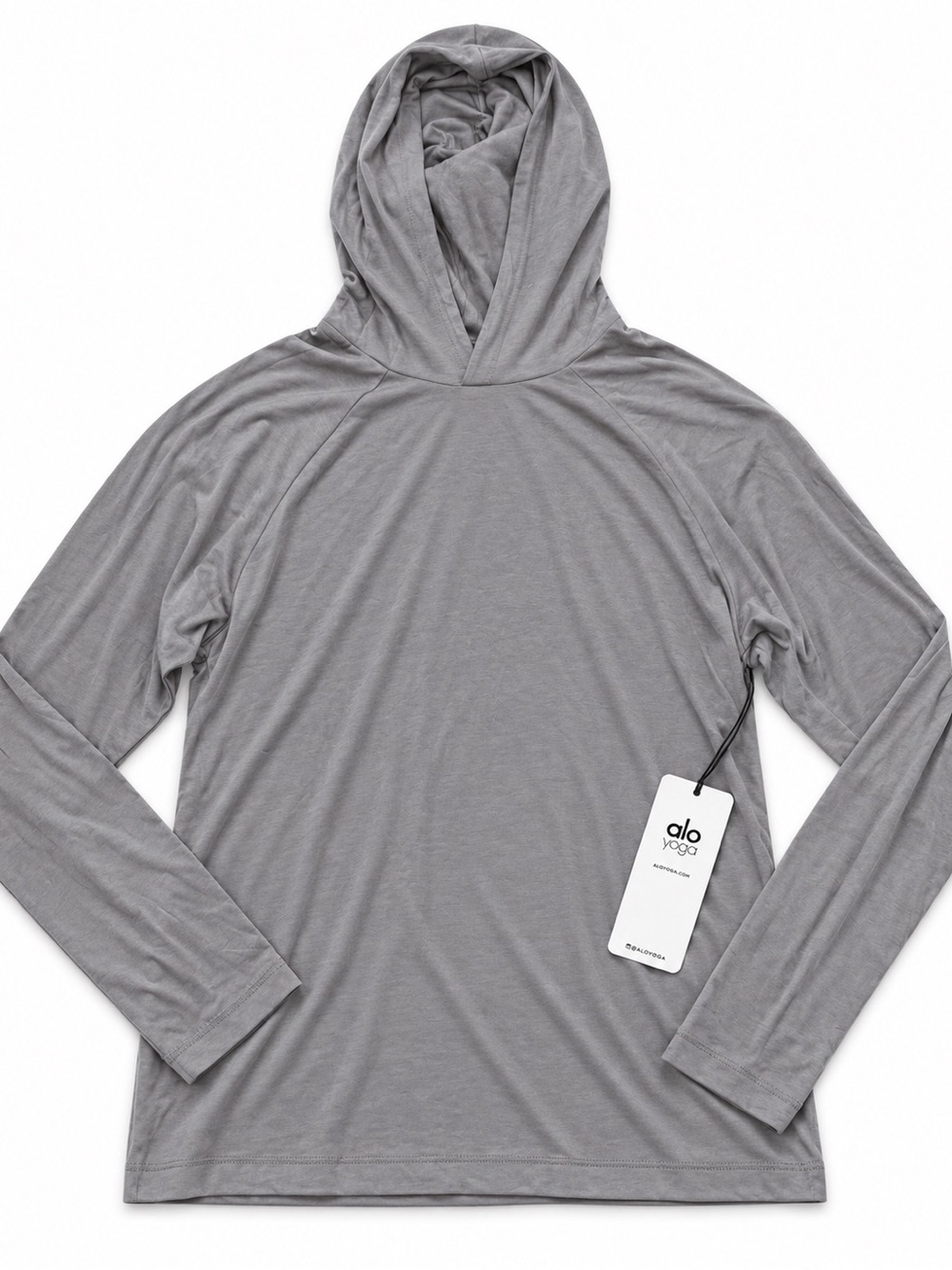 ALO Yoga Men’s Gray Crewneck Hooded Long Sleeve